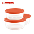 Glass Food Container with PE Lid Fridge Organizer